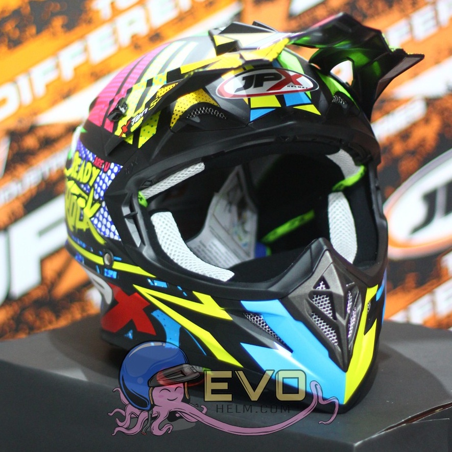 HELM JPX CROSS_FOX1 SERI X10 - BLACK DOFF + GOOGLE SNAIL (ONGKIR 2 KG) ORIGINAL HELM JPX X10 READDY TO ROCK HELM JPX MOTIF TERBARU TRAIL MOTIF HELM JPX MOTIF SUPERCROSS X10 HELM JPX TERBARU