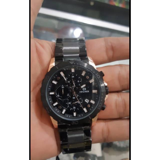 JAM TANGAN HEGNER BLACK GOLD