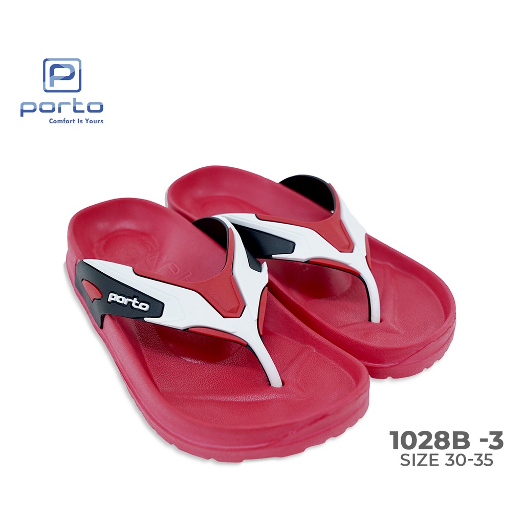 gos  PORTO 1028B-3 Sandal Jepit Casual Anak Laki-Laki Tanggung Terbaru