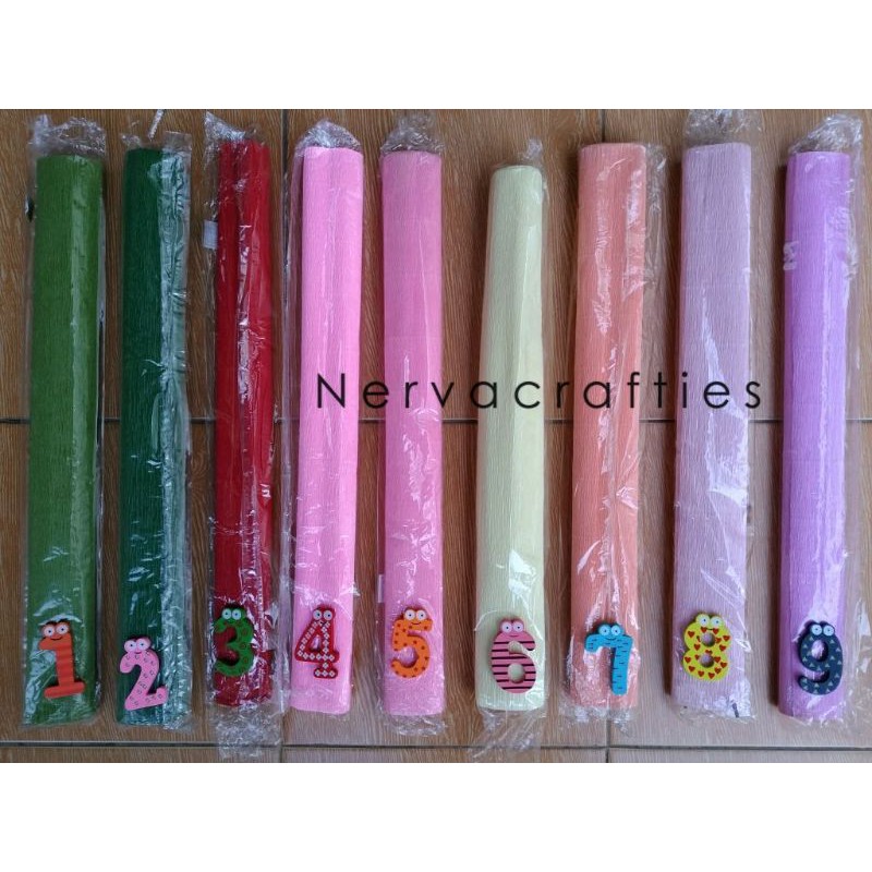 JUAL SETENGAH METERAN KERTAS KREP CREPE PAPER ROLL IMPORT TEBAL WARNA MURAH PAPER FLOWER MURAH