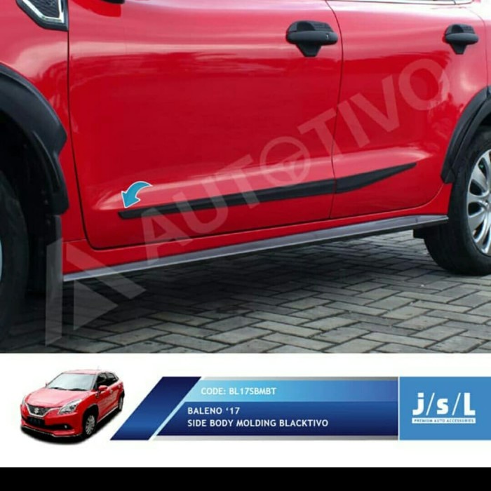 List Pintu Samping Baleno Hatchback Side Body Moulding Blacktivo