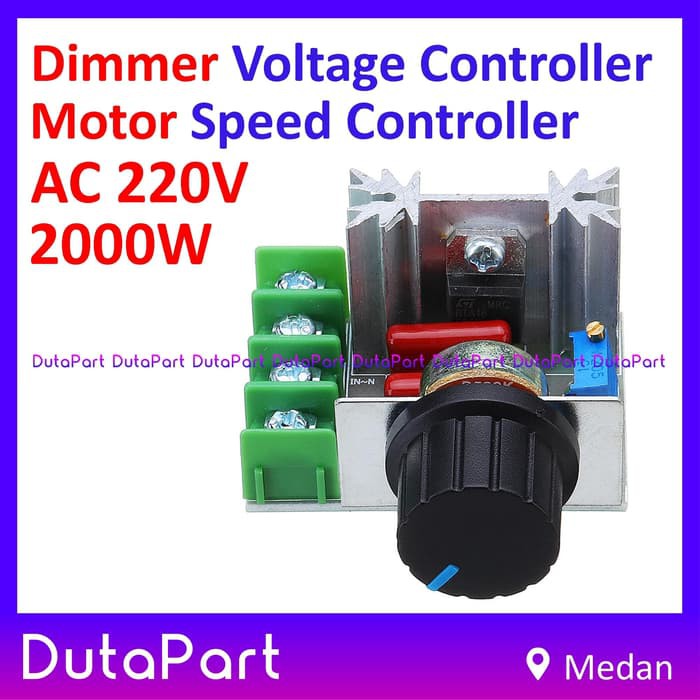 Dimmer SCR 2000W Voltage Motor Speed Kecepatan Controller Regulator