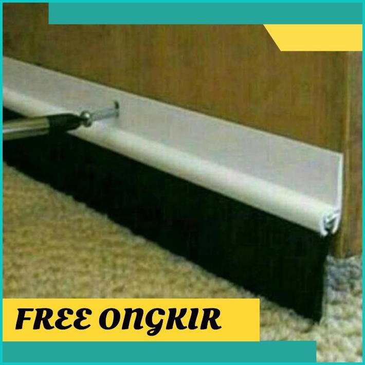TURUN HARGA Door Bottom Seal Putih 1 Meter Penutup Celah Bawah Pintu / Moher - PLASTIK PUTIH AP233