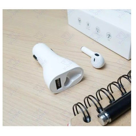 Car Charger Earphone bluetooth 2 in 1 in-Vehicle Wireless Headset BT S05