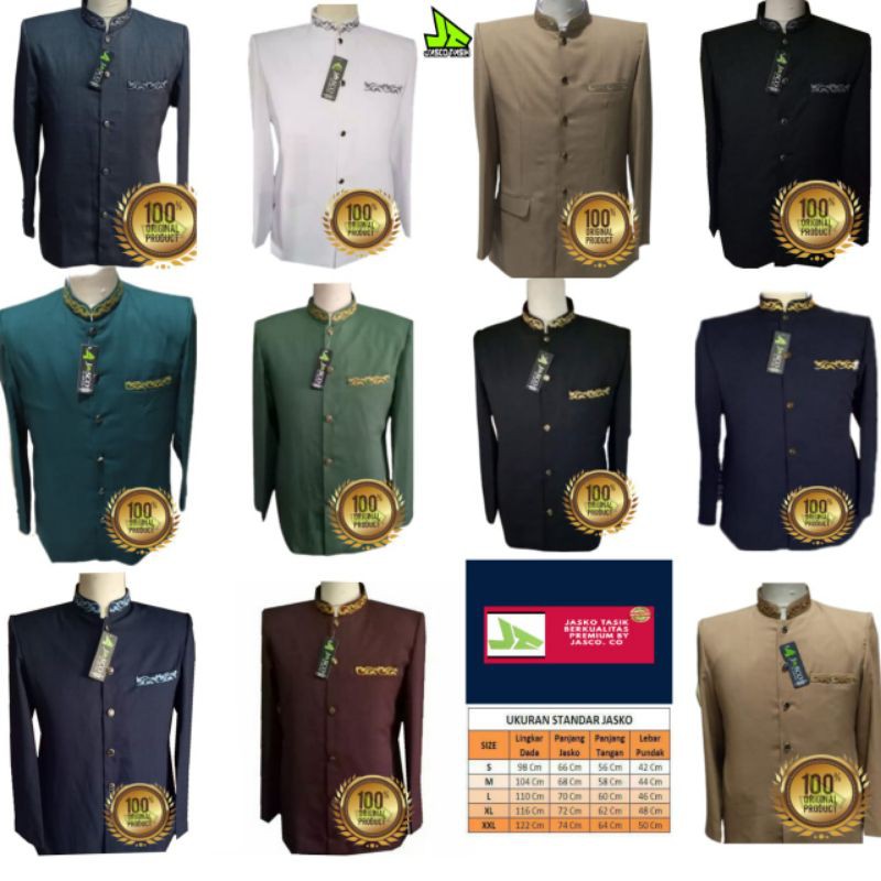 Baju Koko Jasko bordir KS kerah saku JascoTasik baju Koko jas Koko pria simpel