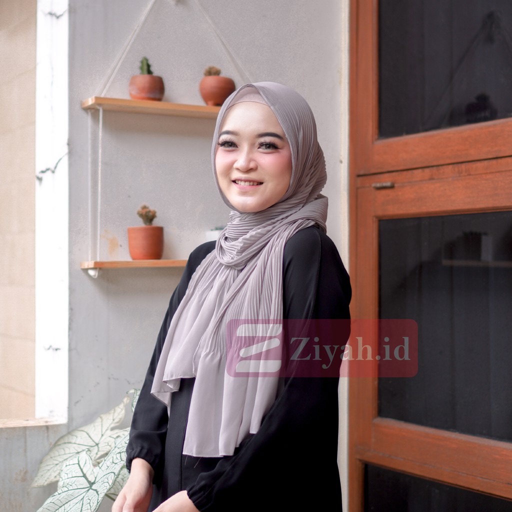Ziyah.id Pashmina Plisket candy / Permen 180x75 15 warna pilihan premium-5