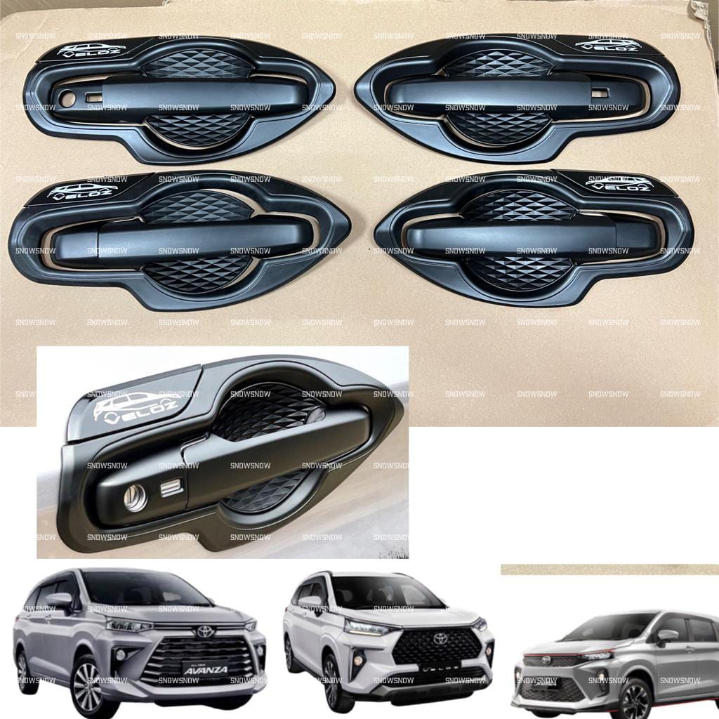 Paket Outer Handle Cover Avanza Xenia Veloz 2022 2023 UP Hitam