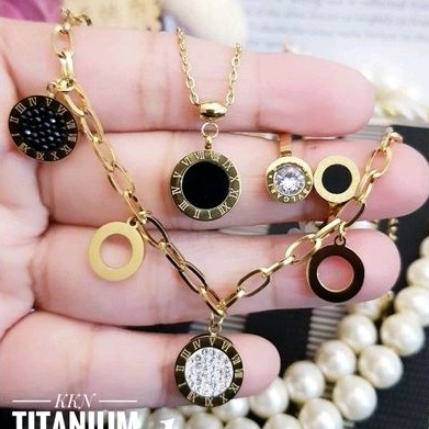 Titanium set perhiasan wanita 260708