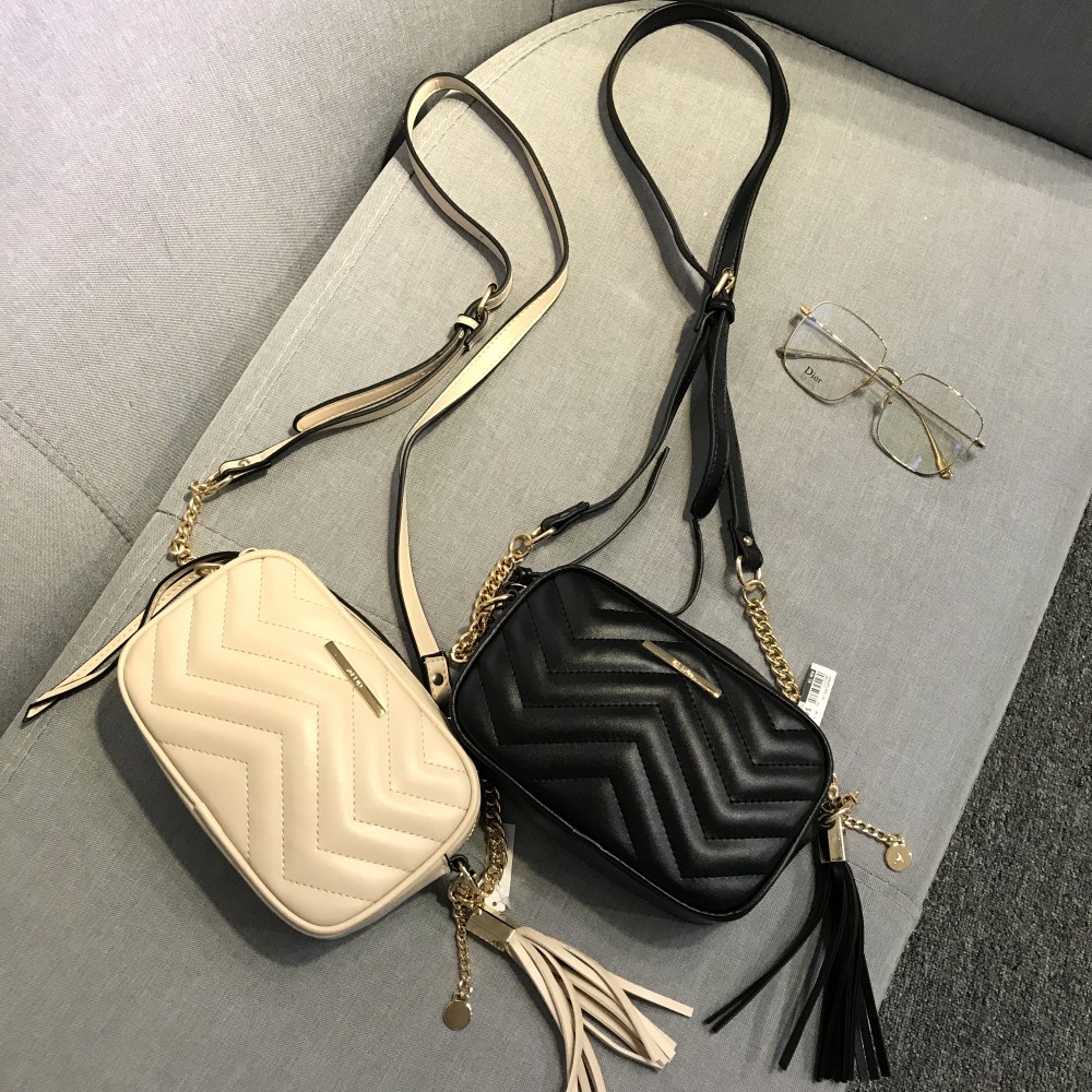 Aldo  Barat Lembut Kulit Twill Rumbai Tas Bahu Messenger Tas Tas Kecil