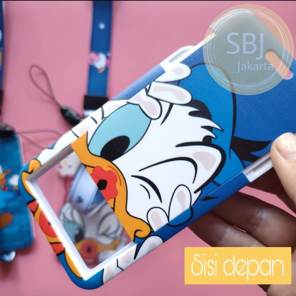 Tempat kartu / ID card holder / tempat flash card e toll / tag holder motif donal desi bebek