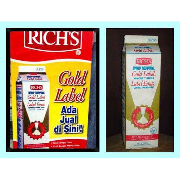

Rich Whipping cream 900ml non dairy cream krim non dairy