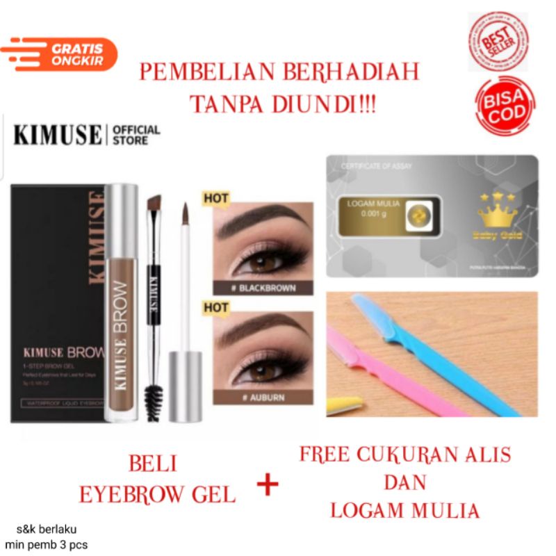 [COD] KIMUSE EYEBROW GEL KRIM | EYEBROW CREAM GEL WATERPROOF | EYEBROW GEL | KIMUSE ALIS GEL KRIM