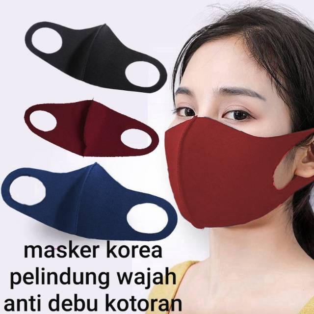 Masker Scuba Murah Dewasa Jahit Tengah Masker Korea Free Plastik