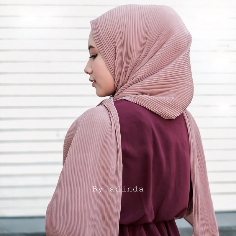Pashmina Plisket lidi FULL UJUNG 75x180 cm Ceruty Babydoll Pasmina premium Hijab