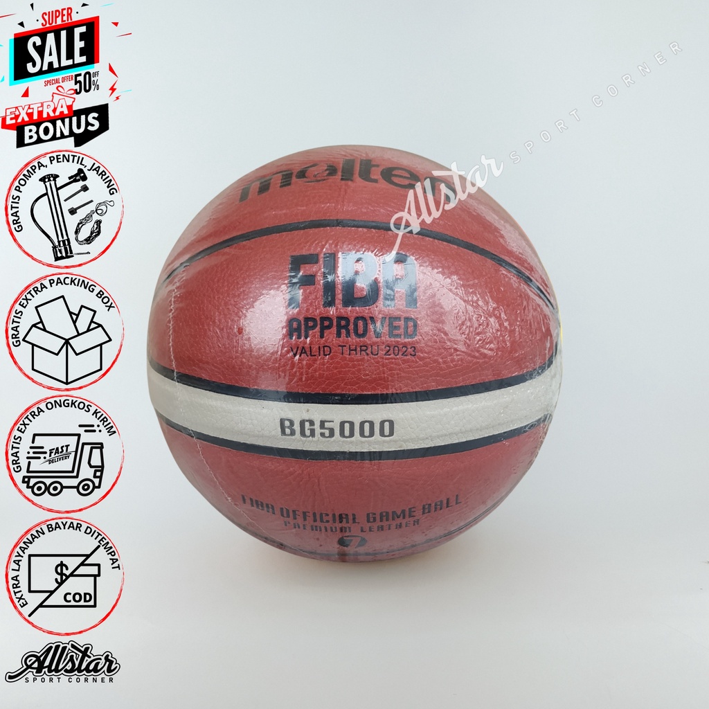 Bola basket spalding mikasa molten BG5000 original training size 7 indoor outdoor