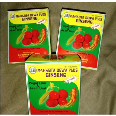 Jamu Mahkota Dewa Plus Ginseng Serbuk Original