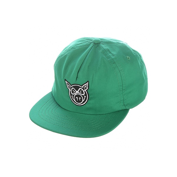 Pig Head Unstructured Kelly Green Hat