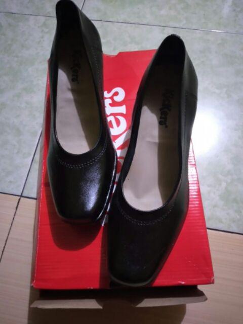 Haffand Sepatu Pantofel Wanita Hitam Hak 3 Cm Cewek Sekolah Kantor Paskibraka Paskib Paskibra A01ss