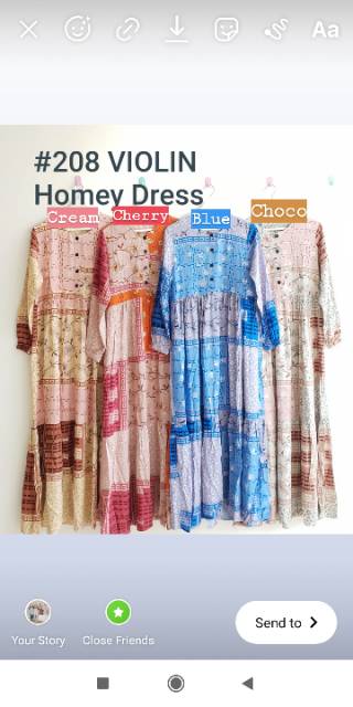 (BISA COD) VIOLIN HOMEY DRESS