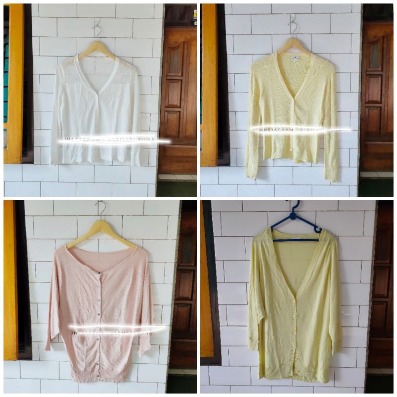 thrift cardigan  uniqlo  thrift Cardigan  Import Preloved 