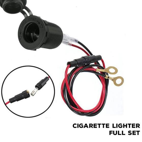 ❃ Cigarette Lighter Socket Full Set untuk Motor Mobil ☂
