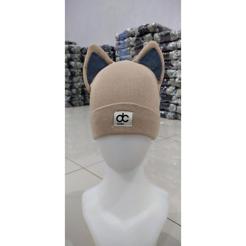 kupluk anak 1-4th rajut variasi kucing lucu bahan distro quality by dc kids
