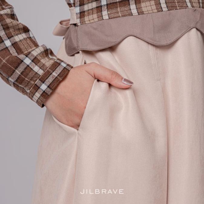 Maila Dress Jilbrave Warna Chocolate