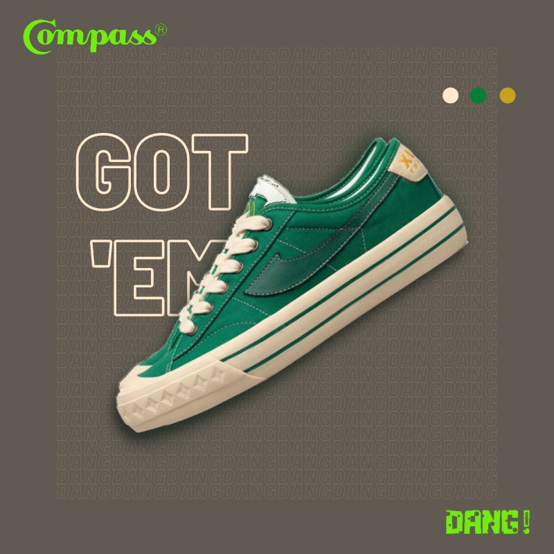 Sepatu Pria Compass series (Hi/Low) Green and Brown Colours with BBQ Mountain Boys-Burger Style