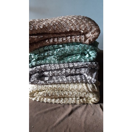 Kain Bahan Brokat prada 3D original High Quality (0.50mt )
