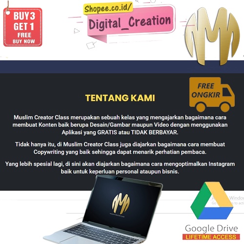 Muslim Creator Class Paket Platinum | Personal Branding - Muslim Content Creator Dakwah