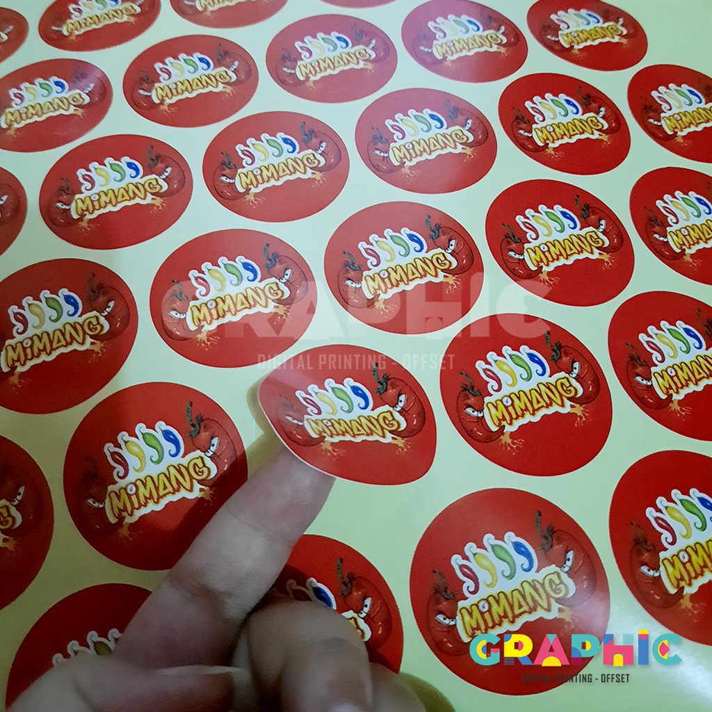 

Stiker Label Bulat diameter 7-10cm Chromo / Cromo / Bontak / cutting print n cut surabaya