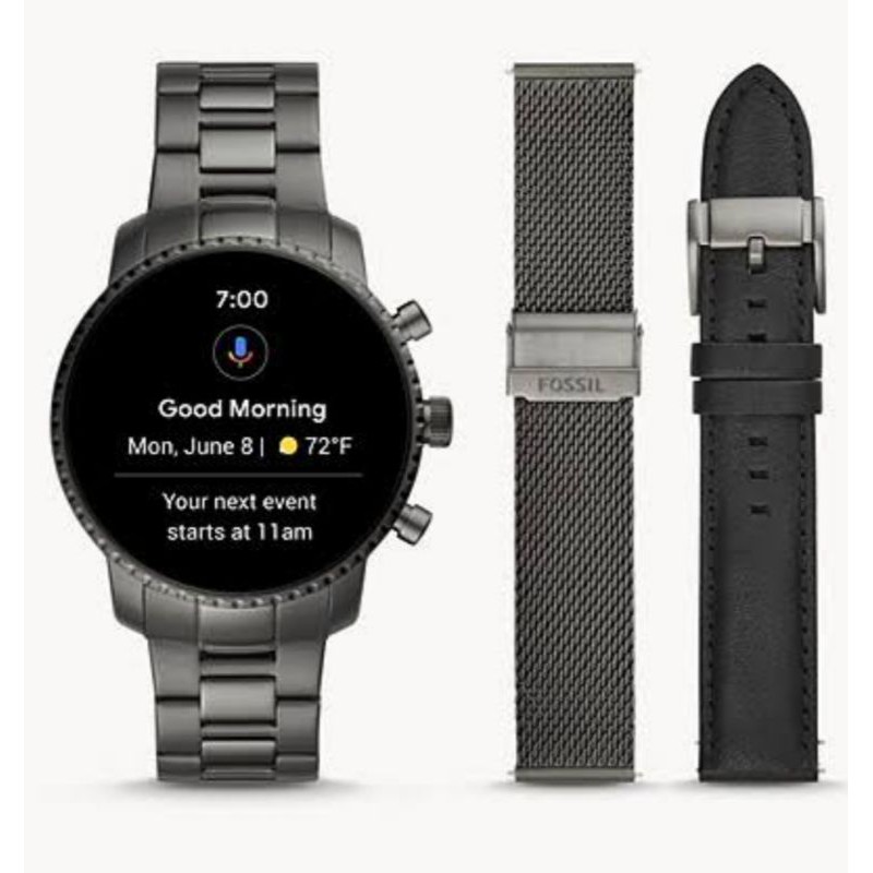 FOSSIL GEN 4 SMARTWATCH EXPLORIST HR SMOKE STAINLESS STEEL BQT4000SET