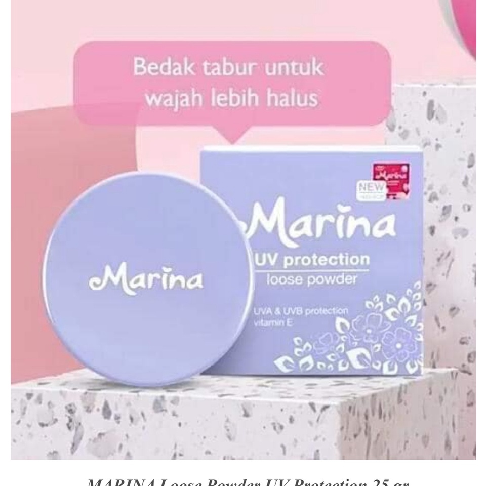 k.x - marina loose powder -- bedak tabur marina uv protection