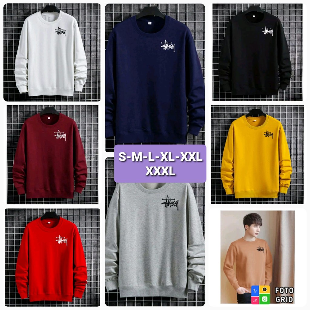 KAOS PRIA LENGAN PANJANG TUSSY STUSSY BAJU PRIA LENGAN PANJANG
