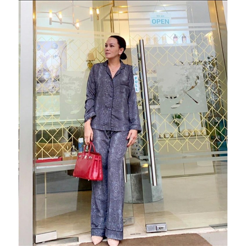 ZoAL Pajamas x Nikita Mirzani Grey Animal Print