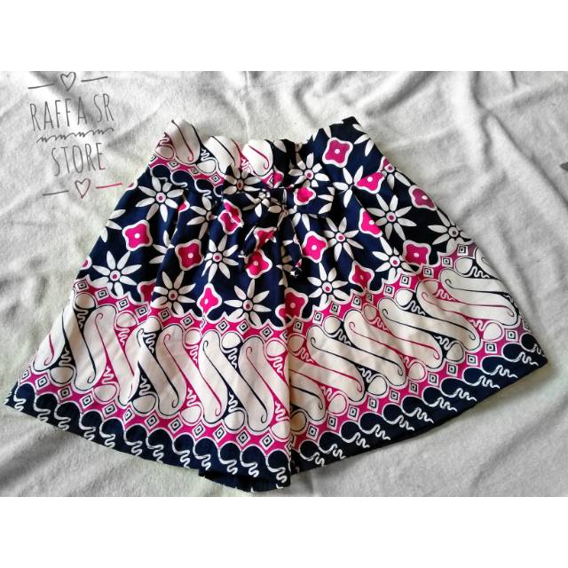 Celana rok motif perca