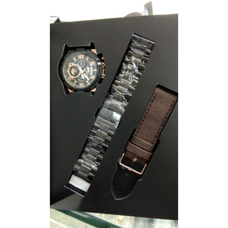 jam tangan T5 Set Rantai dan Kulit