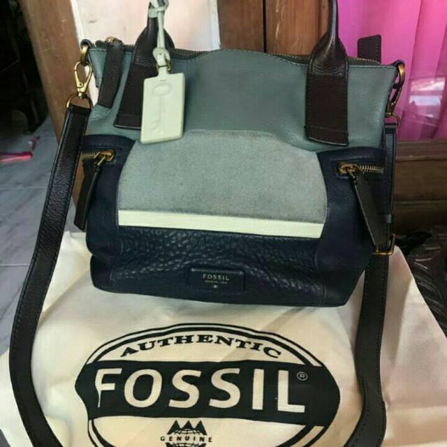 Tas pl fossil emerson ertic blue second wajar pemakaian