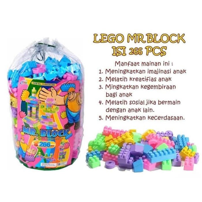 MR BLOCK 266 PCS - MAINAN BLOCK EDUKASI EDUKATIF ANAK