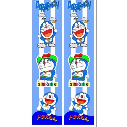 stiker kaca motif doraemon