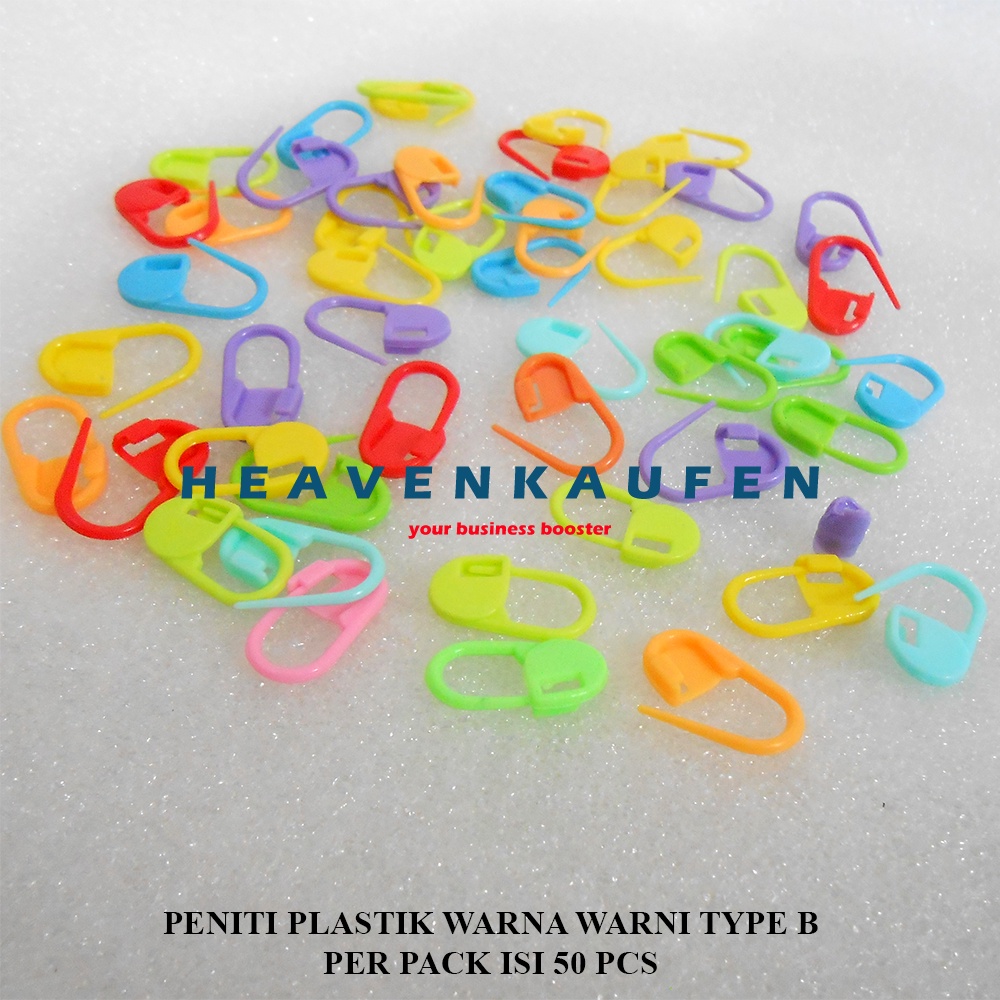 Peniti Plastik Untuk Rajut Craft DIY Dll Warna Warni Per Pack isi 50 Pcs Type B