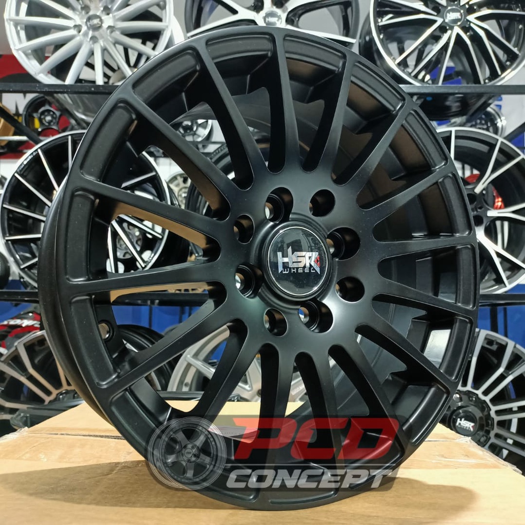 VELG MOBIL SIGRA BRIO R14 HSR TAKASAKI R14 LEBAR 6 INCI | HITAM