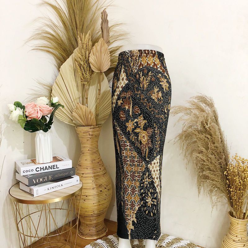 ROK Batik Plisket All size. Belanja 6 pcs. + Bonus EMAS 24 k.