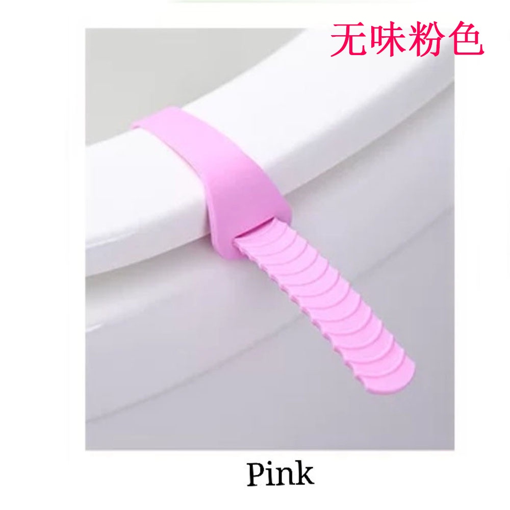 【COD Tangding】Toilet Seat Lifter Silicone Soft Stretch Handle Bowl Cover Anti Dirty Flip Lid