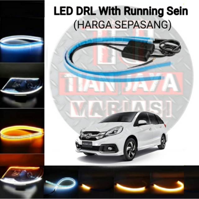 Lampu Alis Headlamp MOBILIO Waterproof LED DRL Fungsi Sen Running Fleksibel High Quality