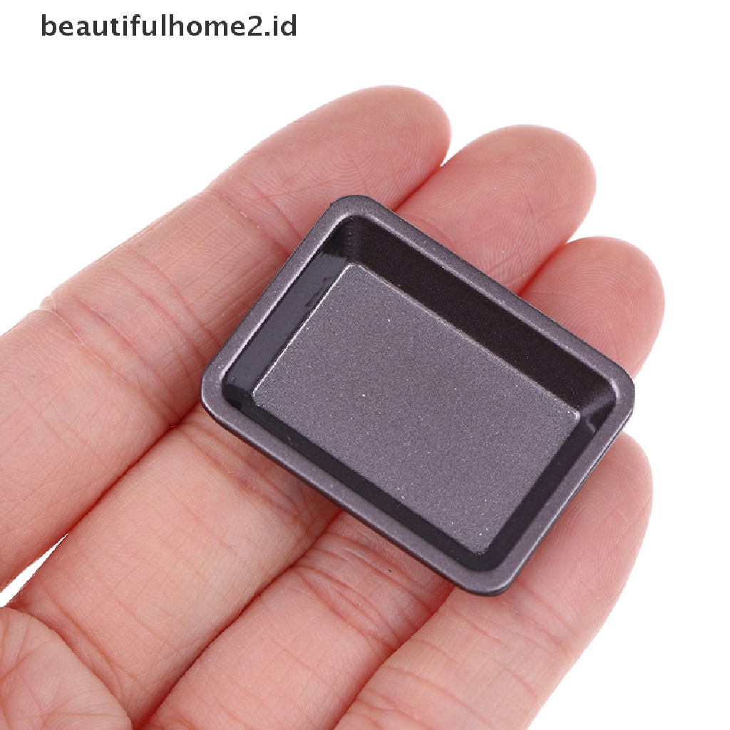 (beautifulhome2.id) 1pc Mainan Miniatur Nampan Oven Mini Bahan Metal Untuk Aksesoris Rumah Boneka 1: 12