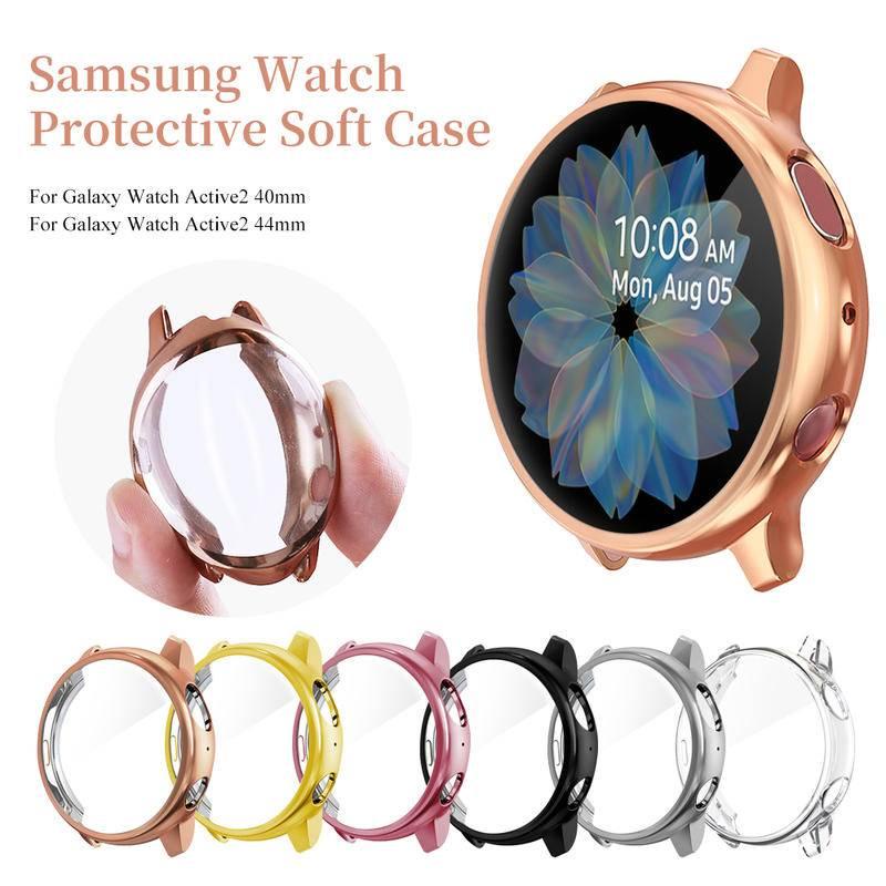 Soft case Pelindung Layar Bahan Silikon Ukuran 40MM 44MM 45mm 41mm 45mm Untuk Samsung Galaxy Watch Active 2 40MM 44MM