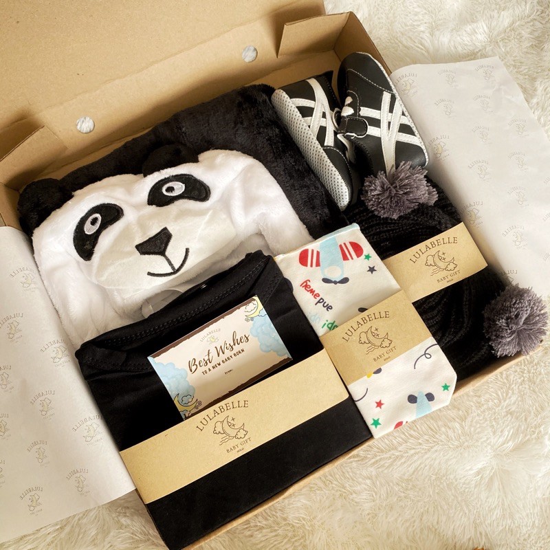 HAMPERS BAYI | KADO LAHIRAN BAYI / NEWBORN GIFT / HAMPERS BABY-HITAM PANDA