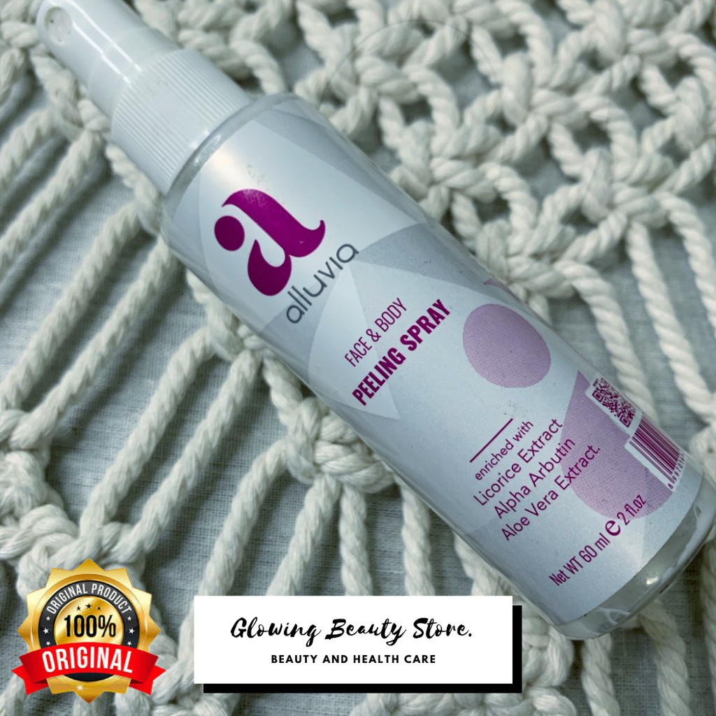 Peeling spray Alluvia pembersih wajah dan badan Scrub wajah BPOM skincare Sale