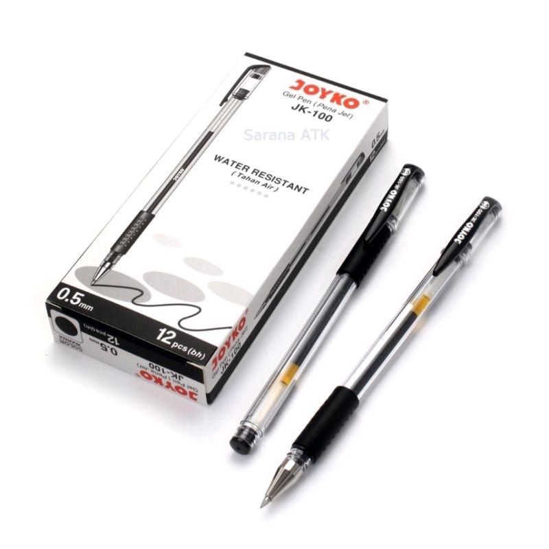 

Pulpen / Bolpoin / Gel Pen Joyko JK-100 (Water Resistant) Tahan Air 0,5 mm